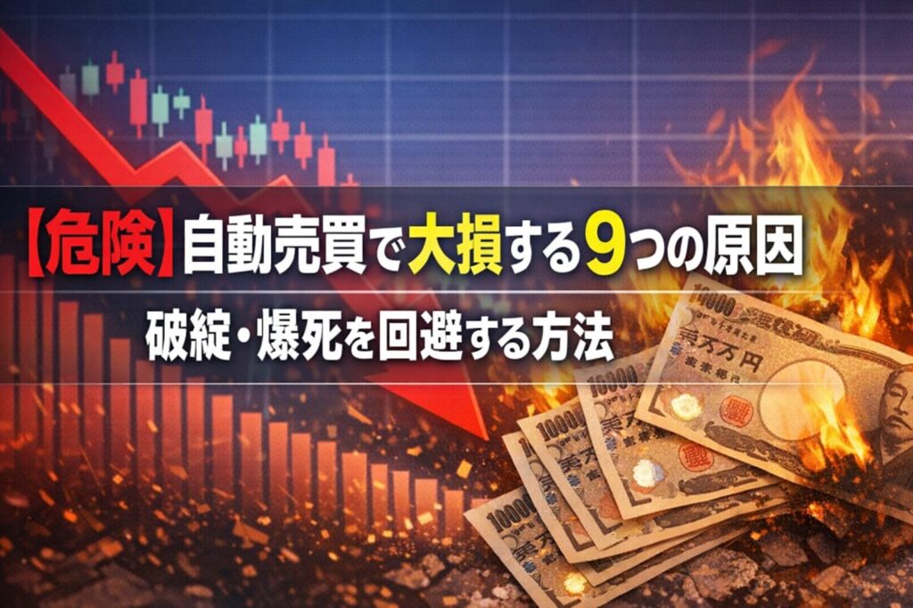 【危険】自動売買で大損する9つの原因｜破綻・爆死を回避する方法