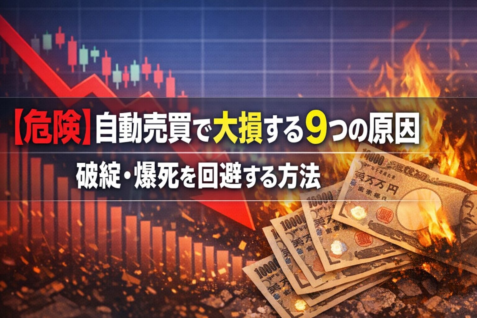 【危険】自動売買で大損する9つの原因｜破綻・爆死を回避する方法