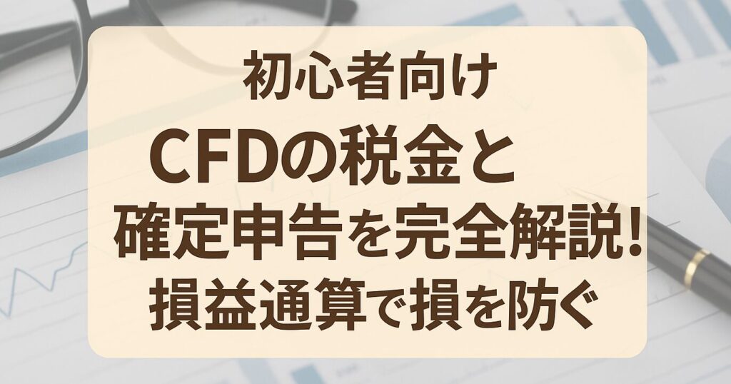 初心者向け｜CFDの税金と確定申告を完全解説！損益通算で損を防ぐ