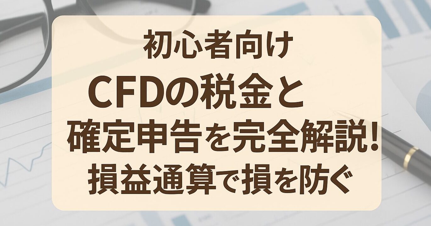 初心者向け｜CFDの税金と確定申告を完全解説！損益通算で損を防ぐ