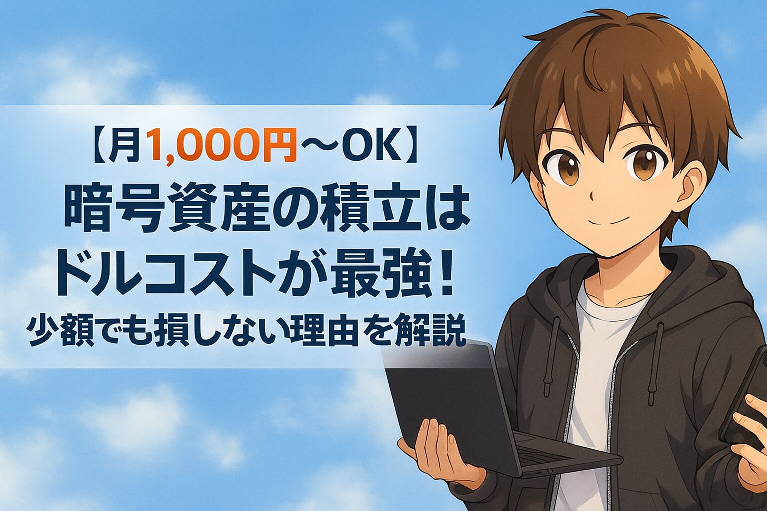 【月1,000円〜OK】暗号資産の積立はドルコストが最強！少額でも損しない理由を解説