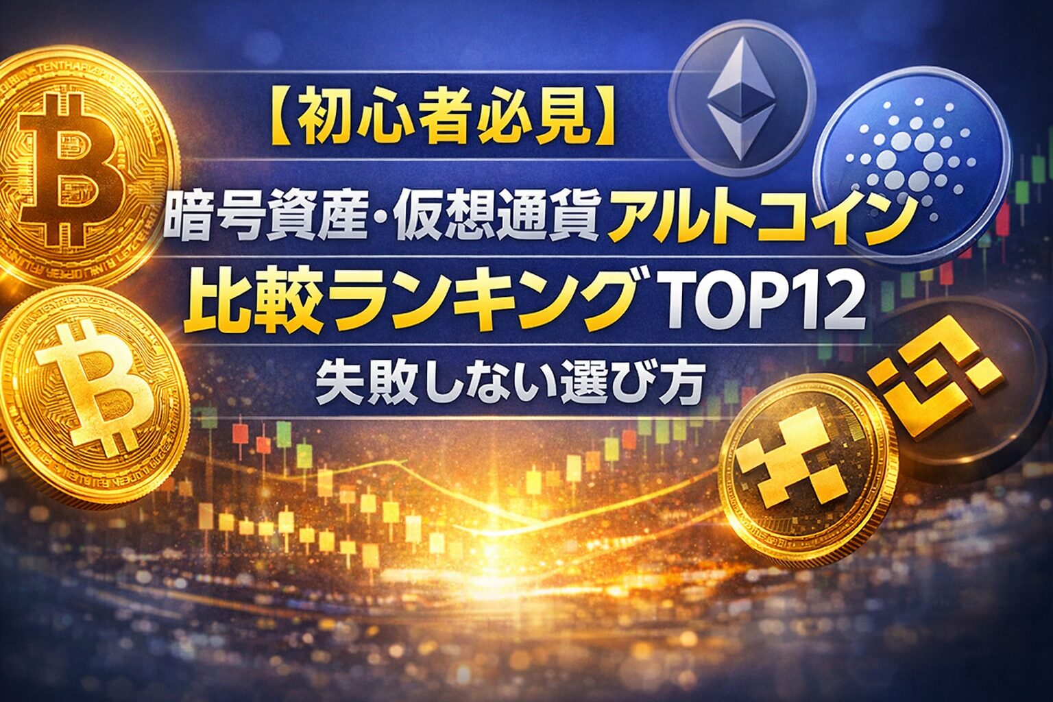 【初心者必見】暗号資産・仮想通貨アルトコイン比較ランキングTOP12｜失敗しない選び方
