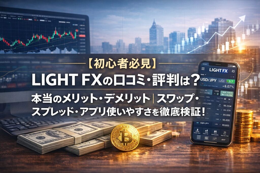 【初心者必見】LIGHT FXの口コミ・評判は？本当のメリット・デメリット｜スワップ・スプレッド・アプリ使いやすさを徹底検証！