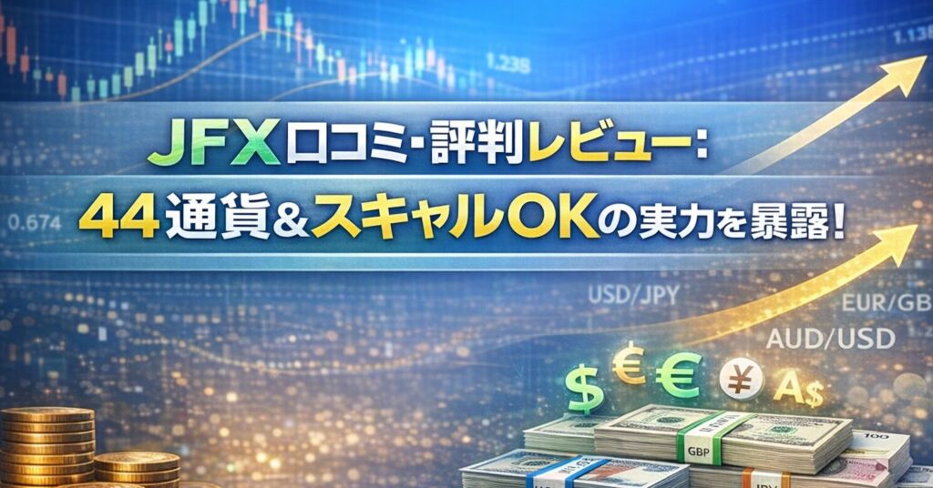 JFX口コミ・評判レビュー：44通貨＆スキャルOKの実力を暴露！