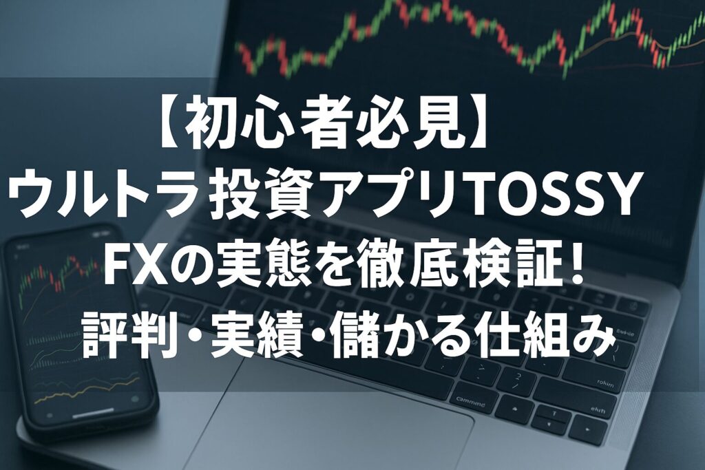 【初心者必見】ウルトラ投資アプリTOSSY FXの実態を徹底検証！評判・実績・儲かる仕組みを公開