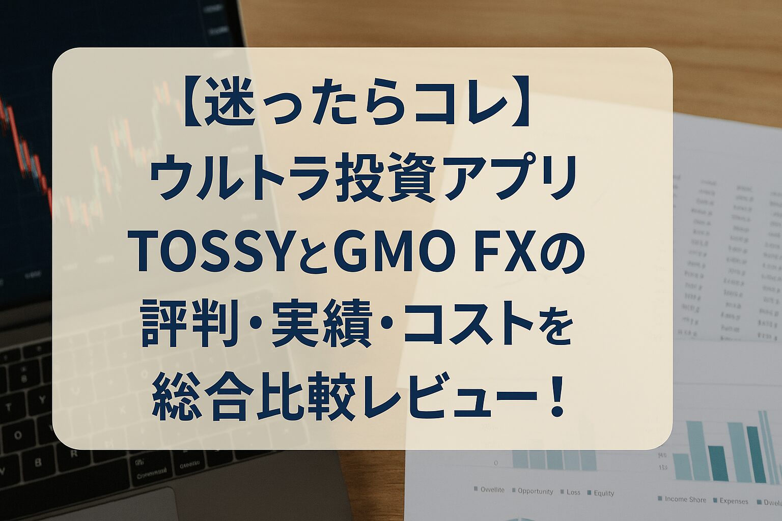【迷ったらコレ】ウルトラ投資アプリTOSSYとGMO FXの評判・実績・コストを総合比較レビュー！