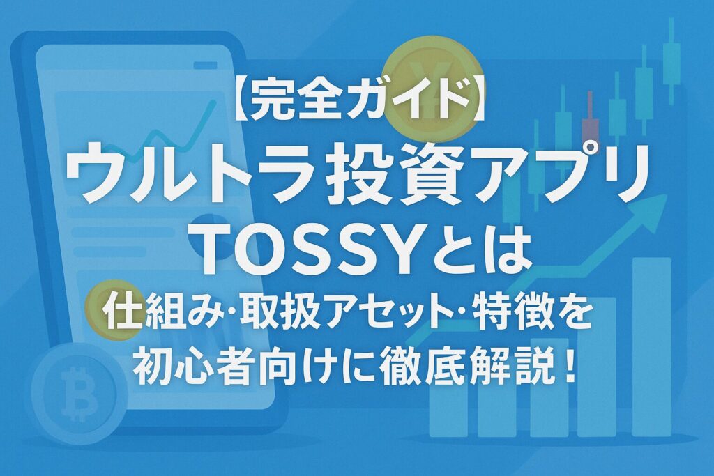 【完全ガイド】ウルトラ投資アプリTOSSYとは？仕組み・取扱アセット・特徴を初心者向けに徹底解説！