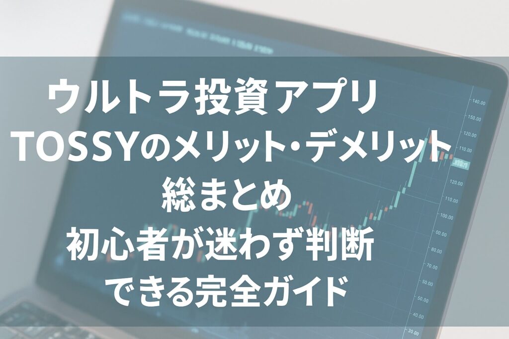 ウルトラ投資アプリTOSSYのメリット・デメリット総まとめ｜初心者が迷わず判断できる完全ガイド