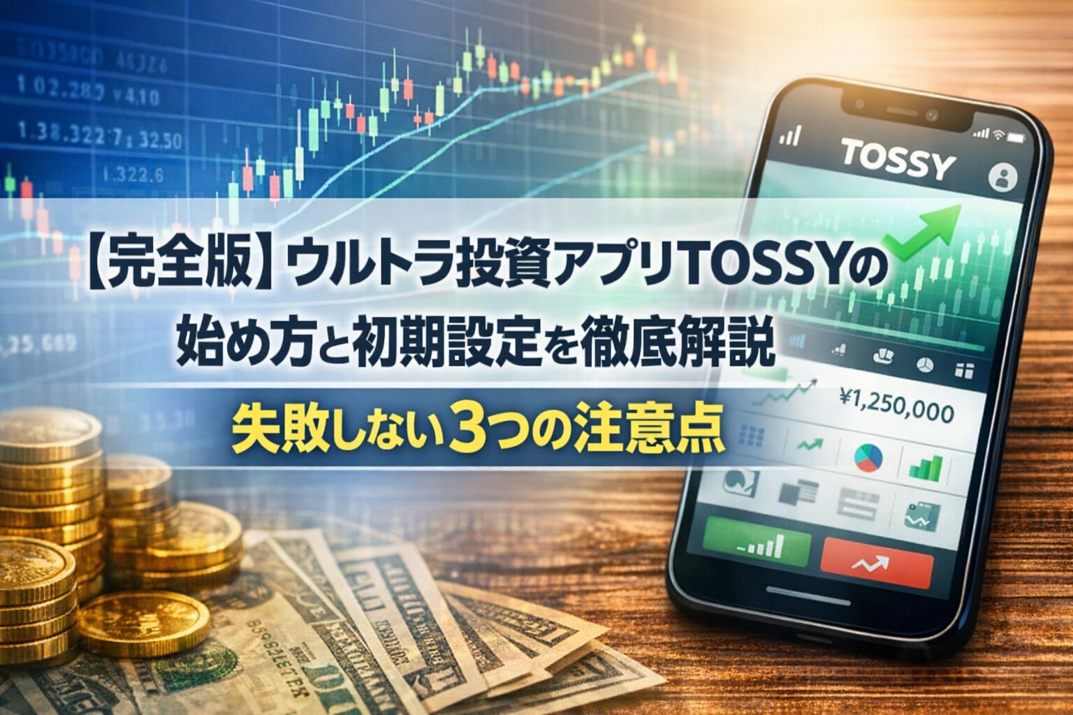 【完全版】ウルトラ投資アプリTOSSYの始め方と初期設定を徹底解説｜失敗しない3つの注意点
